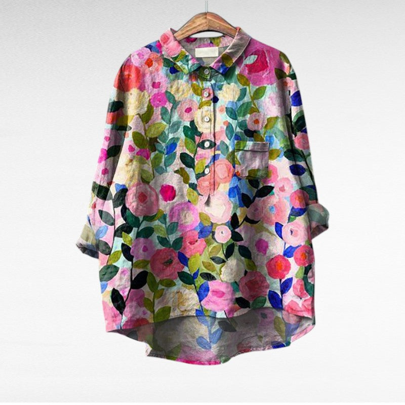 Women's multicolour floral print blouse
