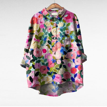 Women's multicolour floral print blouse