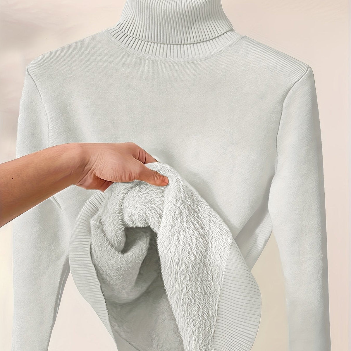 Kessoro women's fleece-lined high-neck sweater in one of six colourways, view 14 of 32