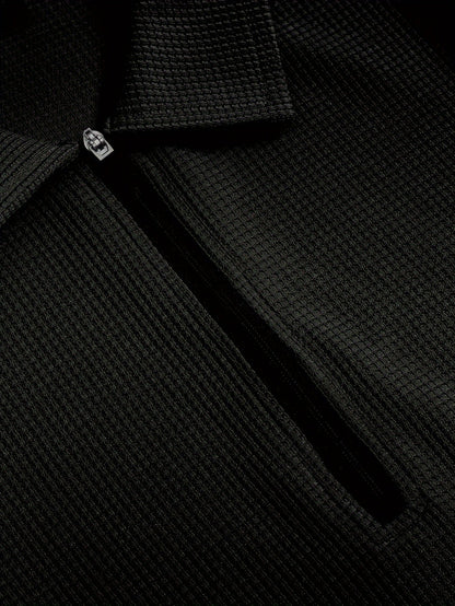 Kessoro Men's Waffle-Knit Two-Piece Outfit Set in white and black, image 15 of 21.