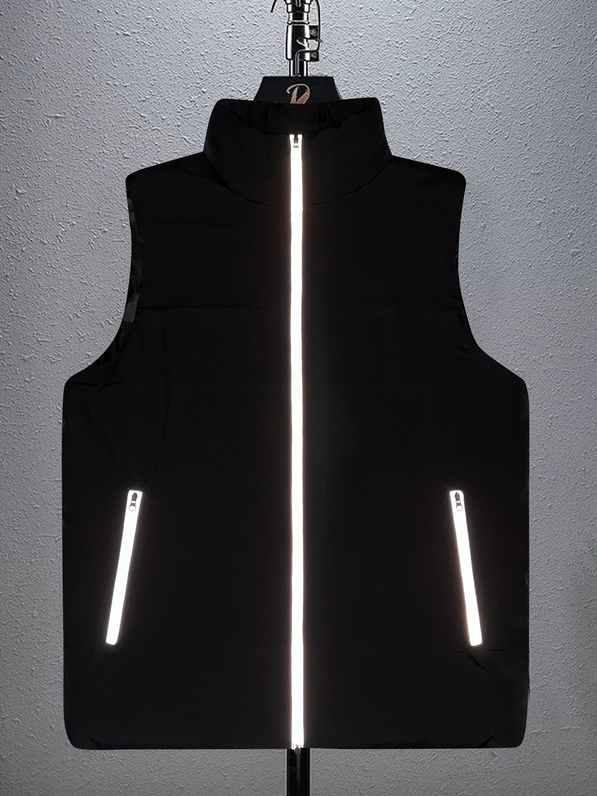 Kessoro men's quilted lightweight zip-up vest in a neutral colourway - product view 4