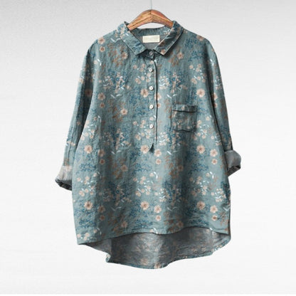Women's multicolour floral print blouse