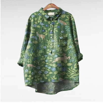 Women's multicolour floral print blouse