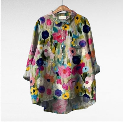 Women's multicolour floral print blouse