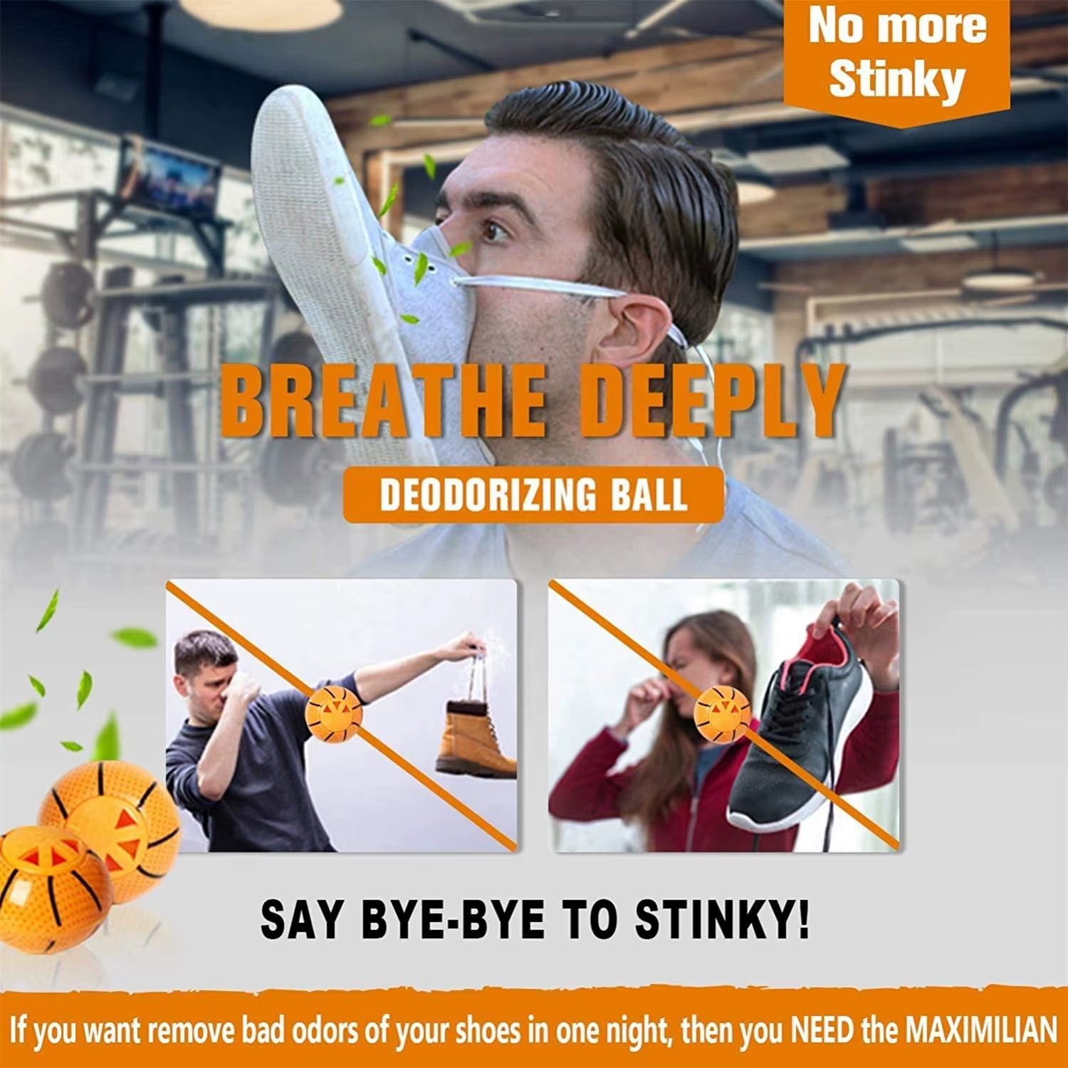 Factory Wholesale 6 in 1 Odor Eliminator Sneaker Deodorizing Balls Freshener Deodorant Ball Shoes Deodorizers