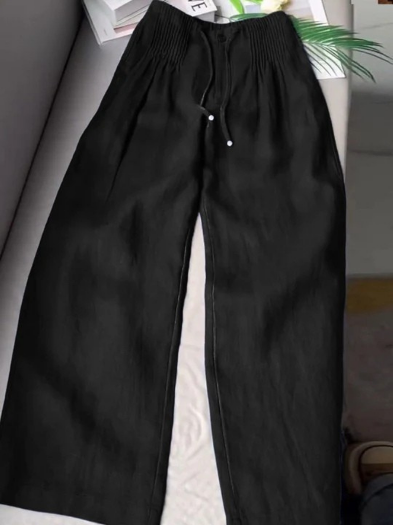 Kessoro women's wide leg lace detail palazzo pants in navy, khaki, black and more