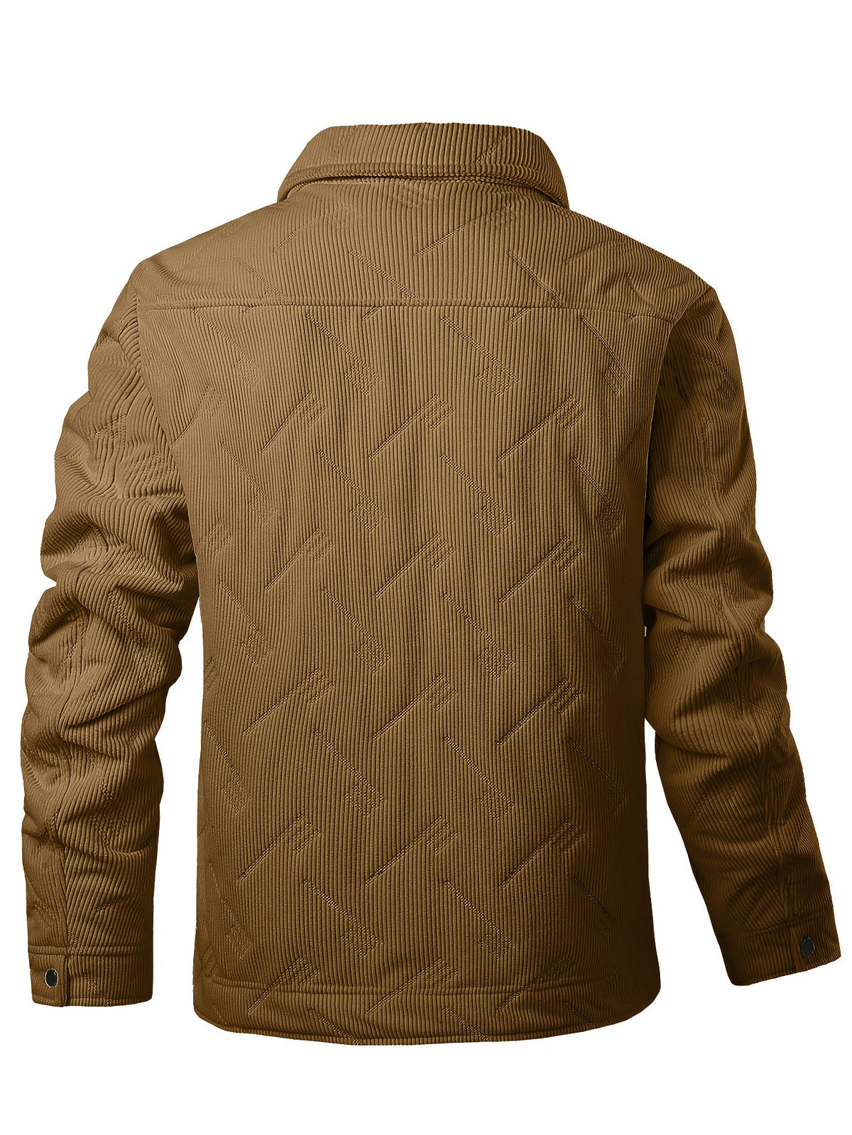 Kessoro men's plush-lined snap-button trucker jacket in coffee brown – image 2 of 7