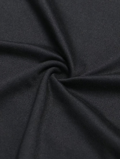 Men's two-tone raglan long-sleeve t-shirt in black, light grey and white, close-up view