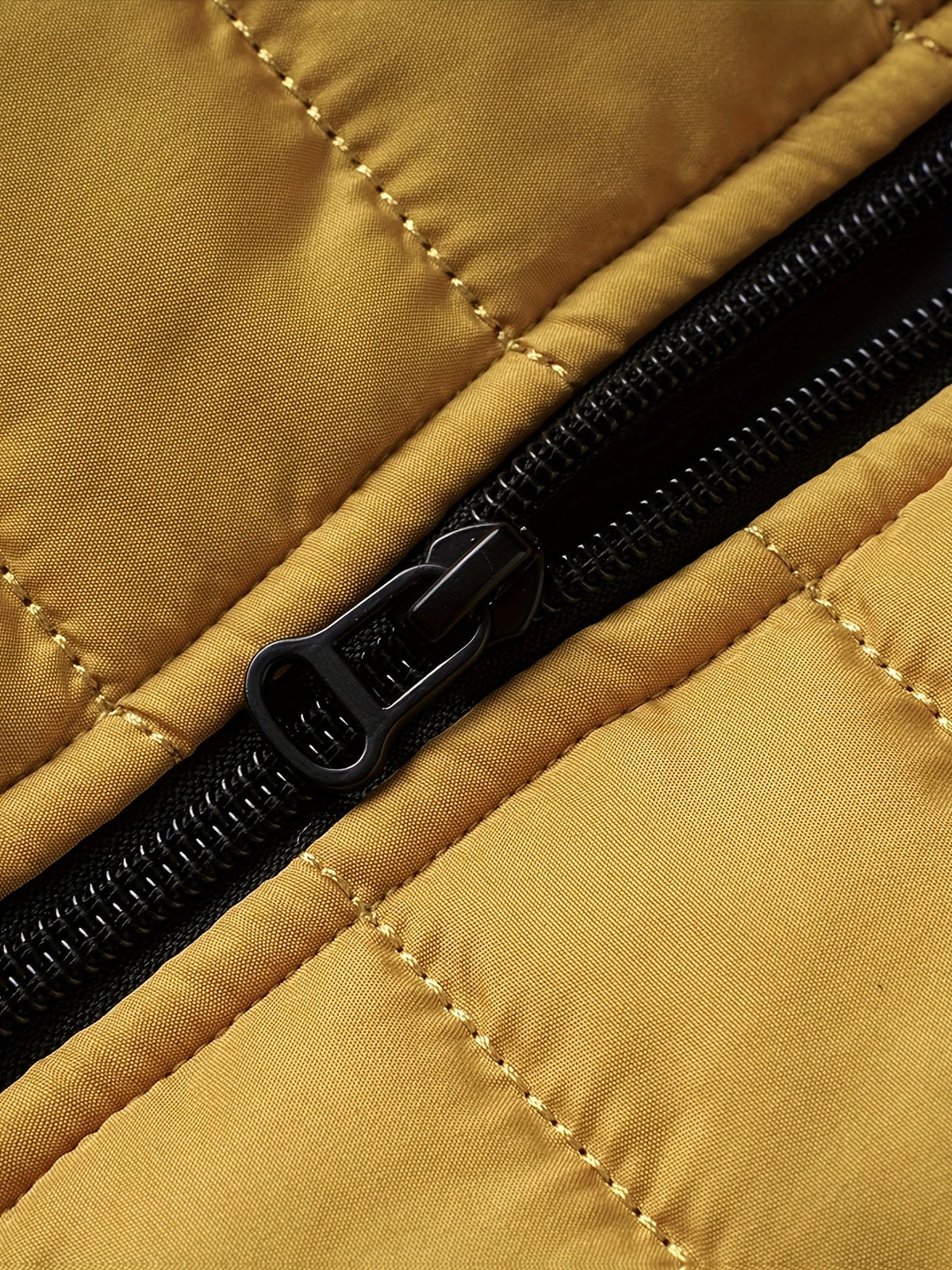 Kessoro men's lightweight windproof quilted jacket in yellow, black and green - product view 5