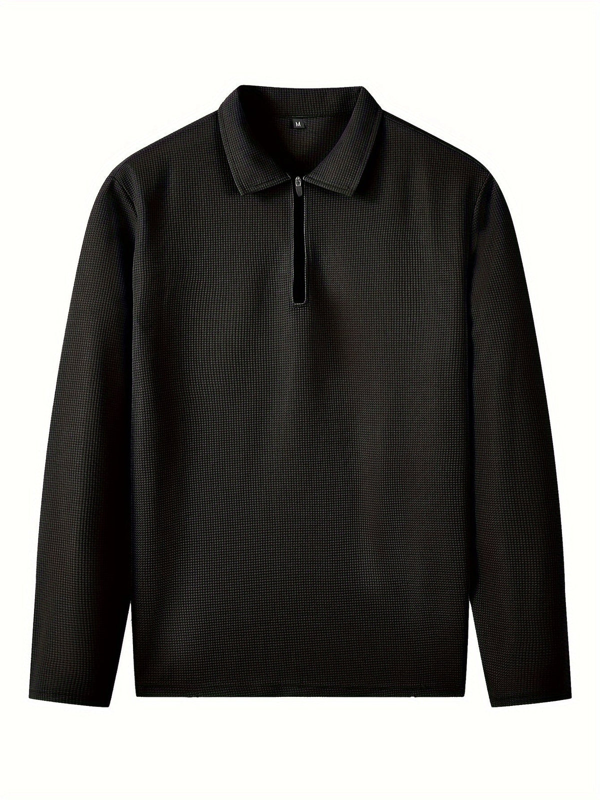 Kessoro Men's Waffle-Knit Two-Piece Outfit Set in white and black, image 20 of 21.