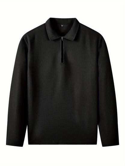 Kessoro Men's Waffle-Knit Two-Piece Outfit Set in white and black, image 20 of 21.