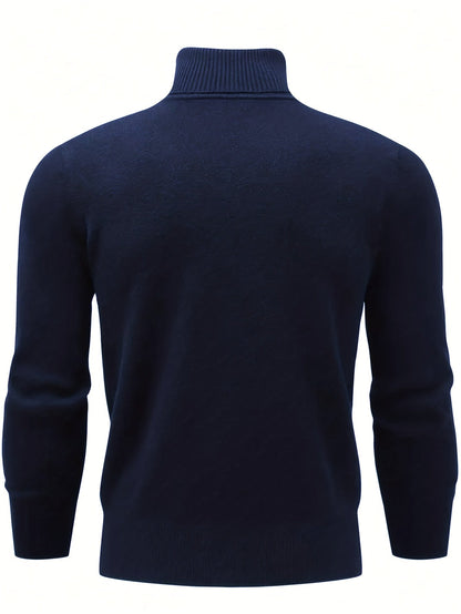 Kessoro women's high-neck turtleneck top in navy, black or burgundy, view 4 of 18