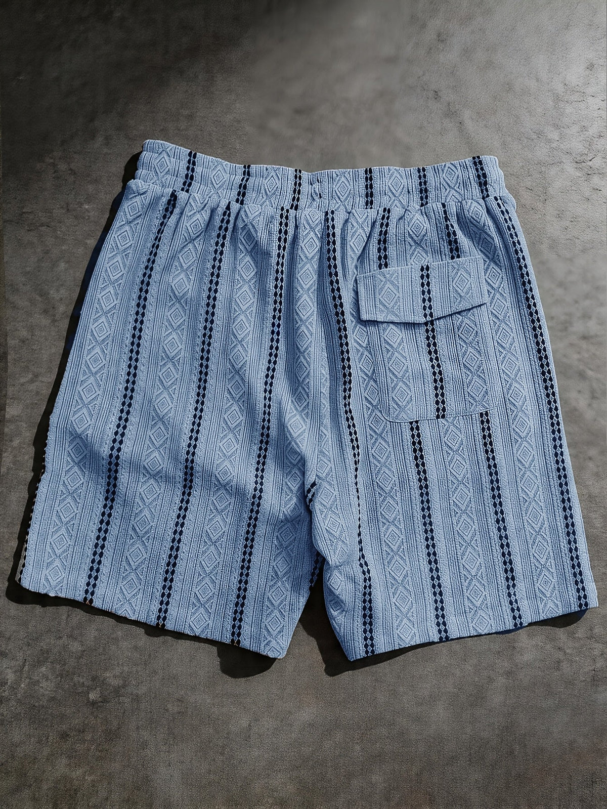 Kessoro men's textured drawstring waist casual shorts in brown, white, black, grey and blue