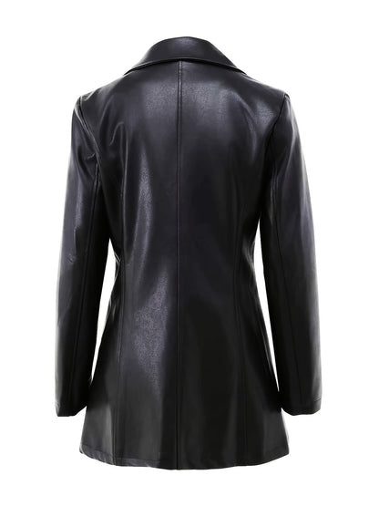 Kessoro women's tailored mid-length coat in black, view 4 of 7