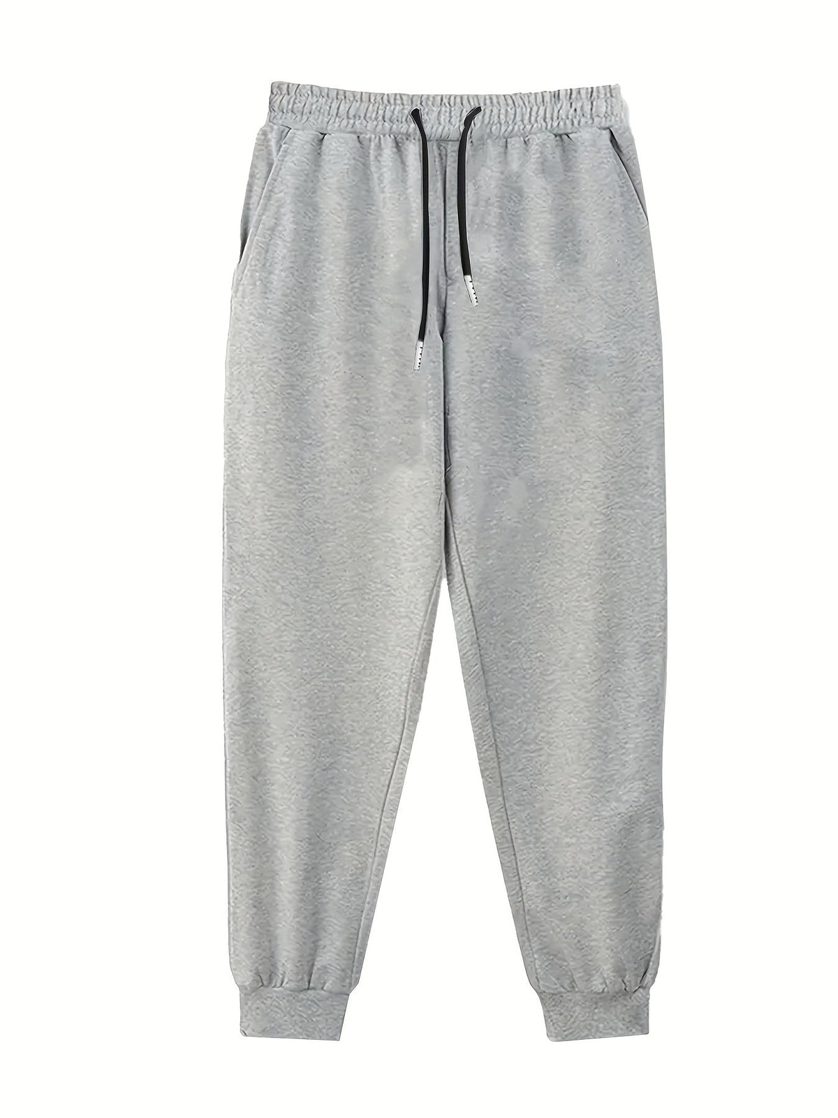 Kessoro unisex relaxed tapered drawstring joggers in black or grey with side pockets