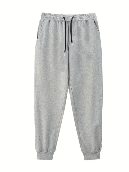 Kessoro unisex relaxed tapered drawstring joggers in black or grey with side pockets