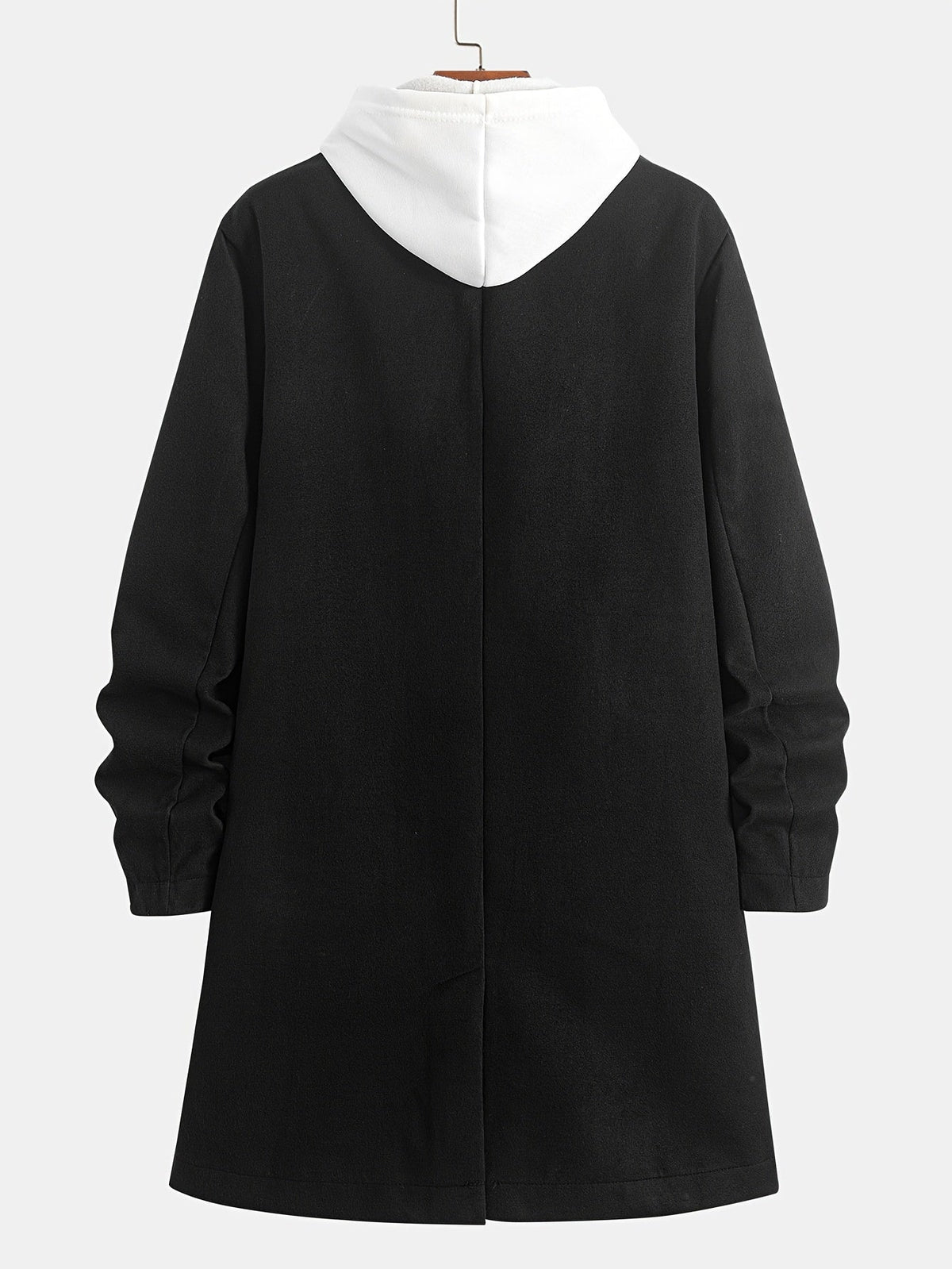 Kessoro men's double-breasted tailored overcoat in black, view 3 of 7