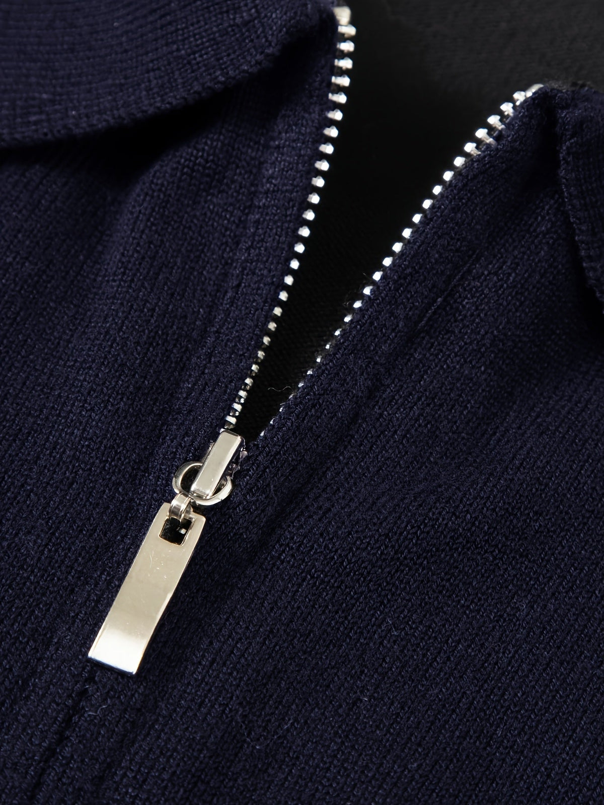 Kessoro men's refined quarter-zip collared polo sweater in smart muted colourways