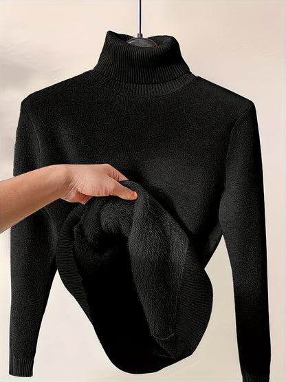 Kessoro women's fleece-lined high-neck sweater in one of six colourways, view 11 of 32