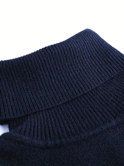 Kessoro women's high-neck turtleneck top in navy, black or burgundy, view 5 of 18