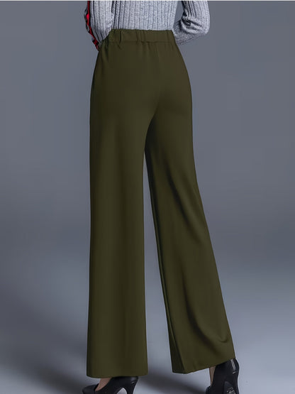 Kessoro women's high-waisted wide-leg pants in one of twelve colourways, view 18 of 20