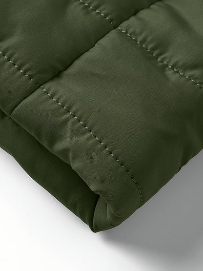 Kessoro men's lightweight windproof quilted jacket in yellow, black and green - product view 28