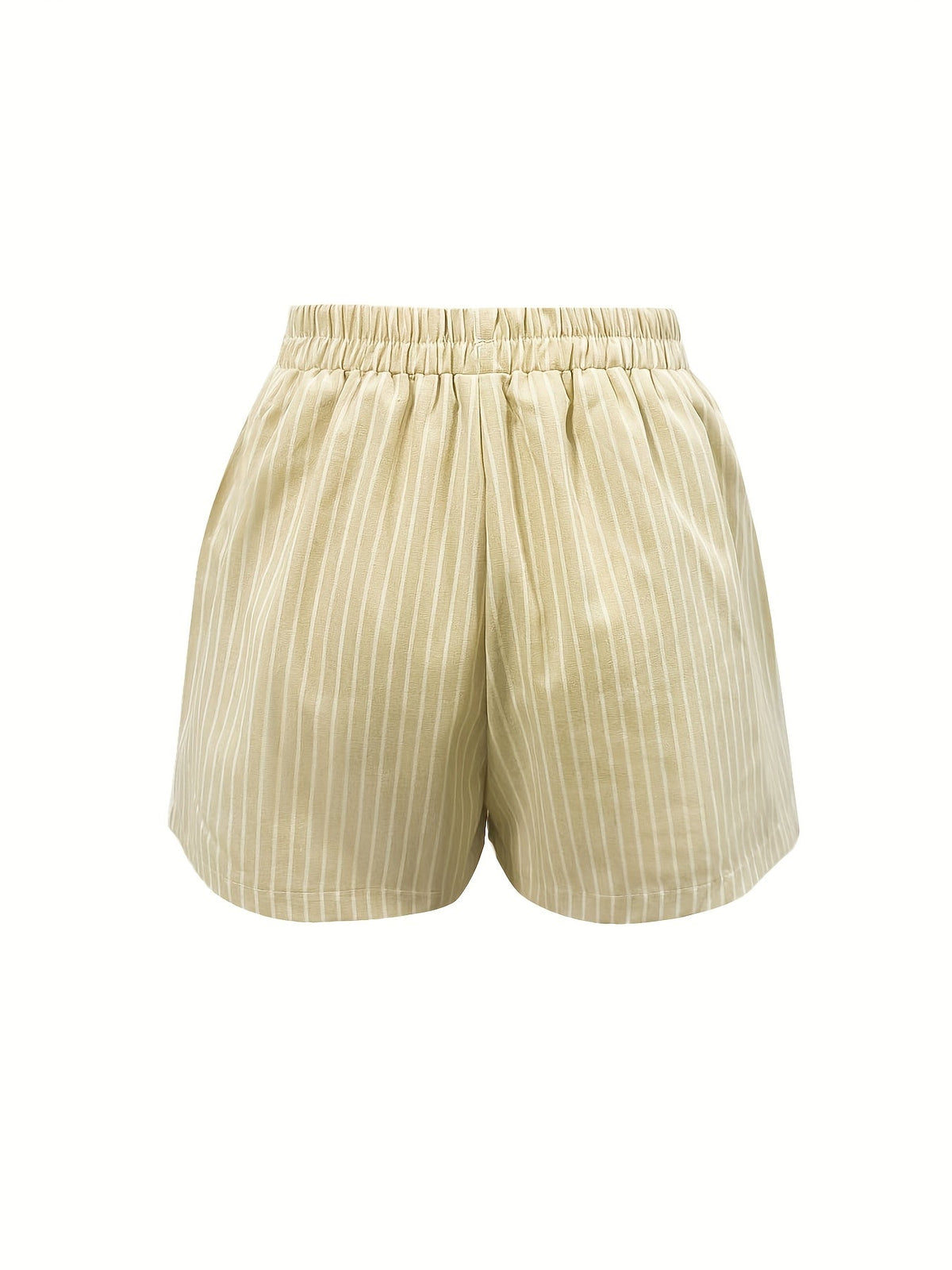 Kessoro women's relaxed wide-leg elastic-waist shorts in grey, red, blue and yellow summer colours
