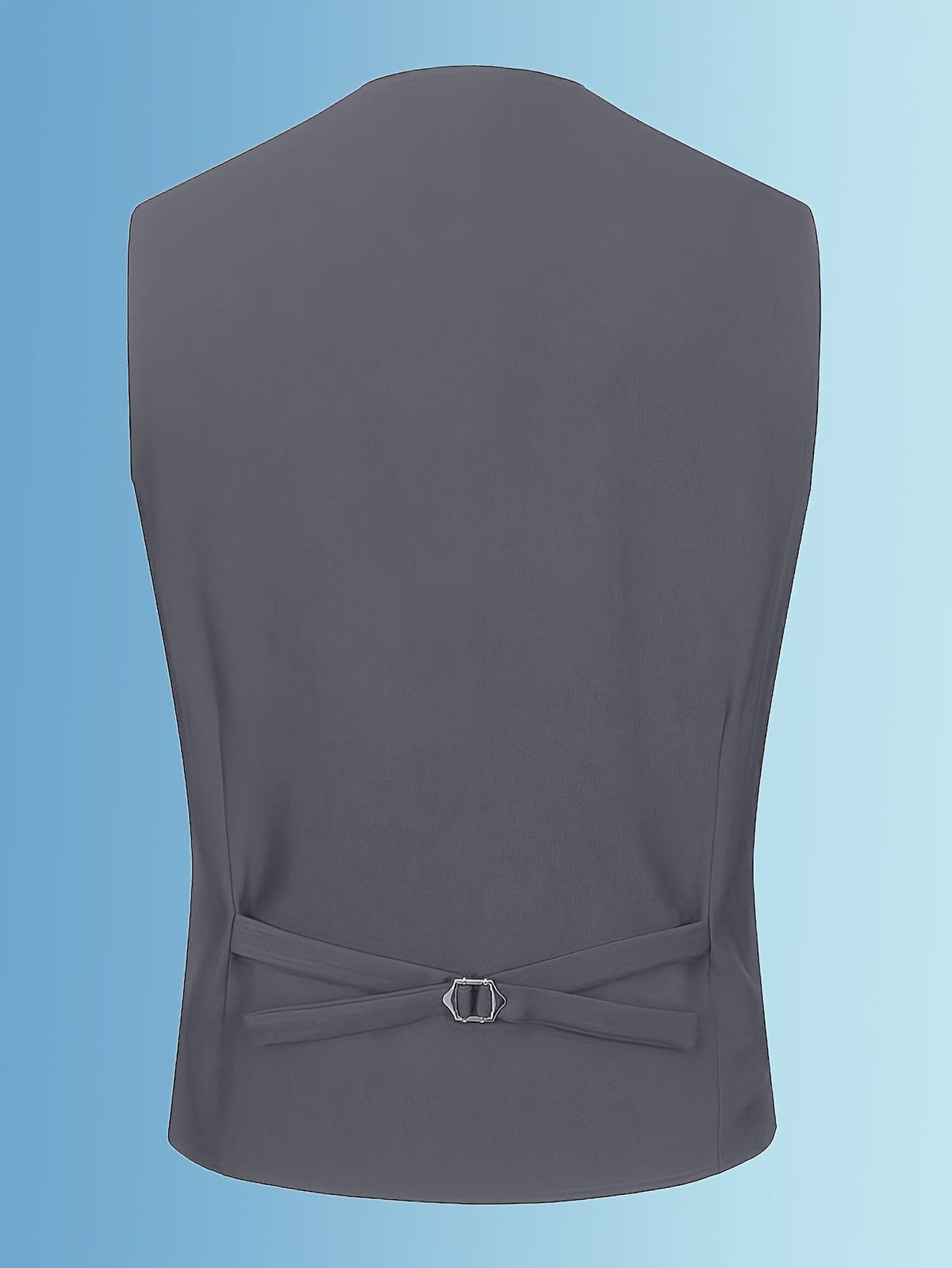 Kessoro Men's Tailored Slim-Fit V-Neck Suit Vest in grey - men's apparel, view 2 of 5