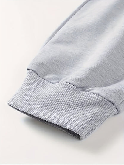 Kessoro unisex relaxed tapered drawstring joggers in black or grey with side pockets