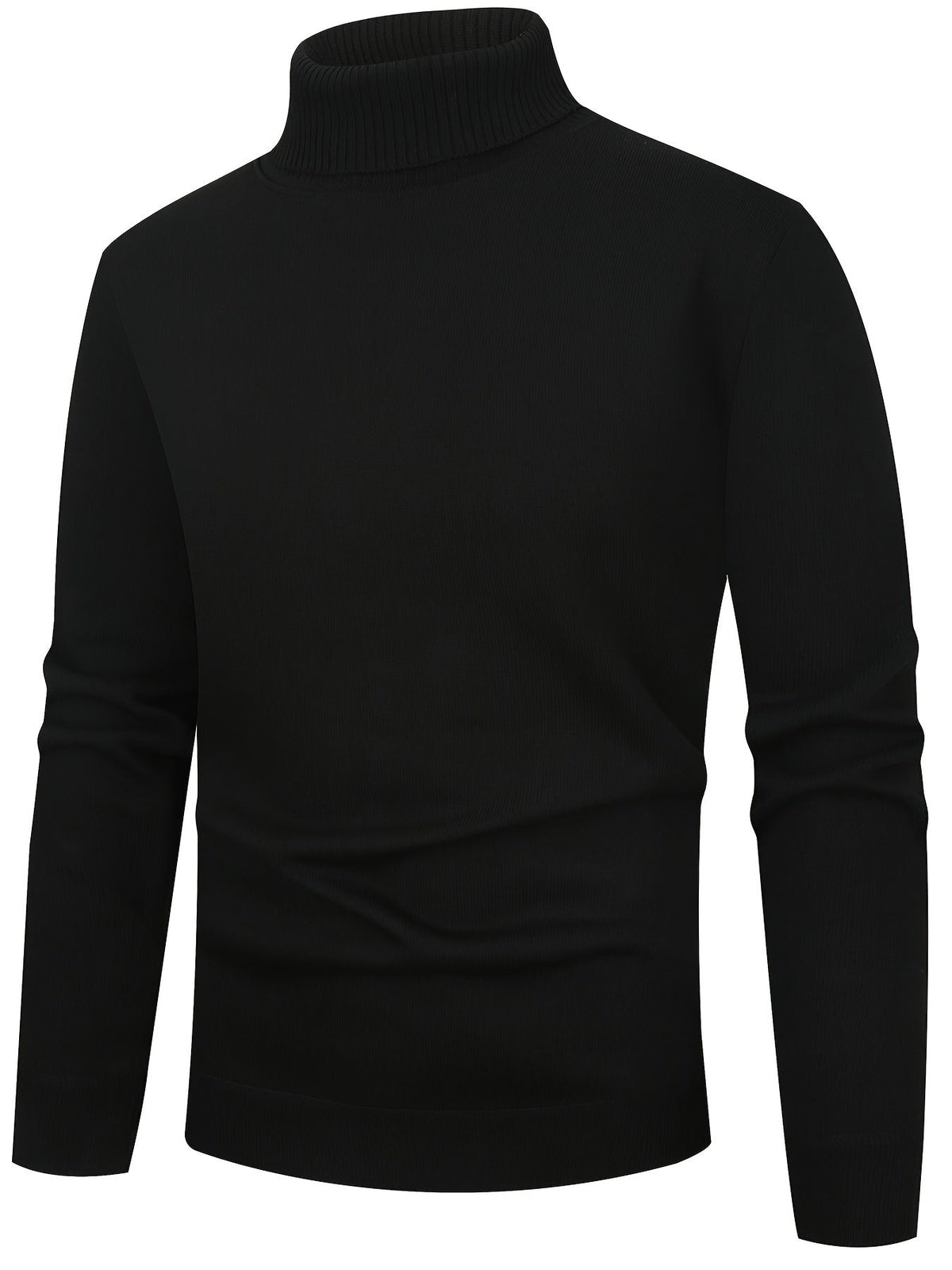 Kessoro men's cozy ribbed roll-neck sweater with a lined interior in muted winter colourways