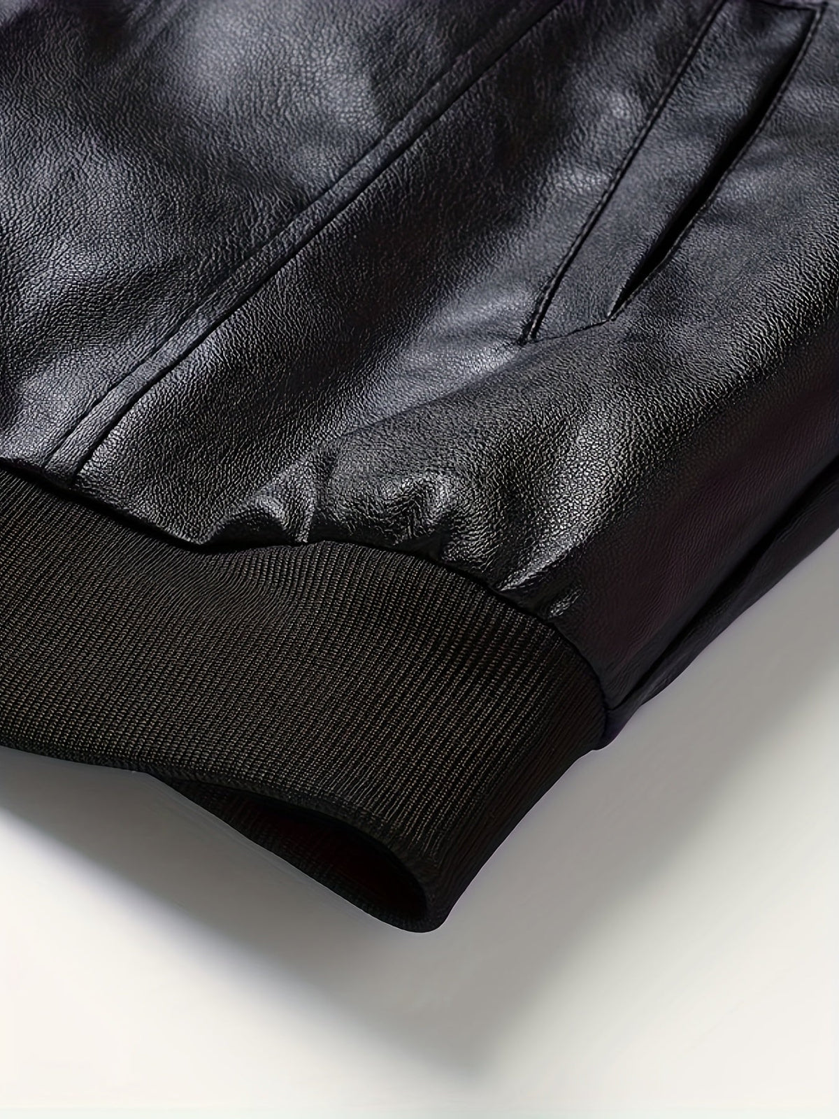 Kessoro men's slim-fit zip-up bomber jacket in black - product view 9