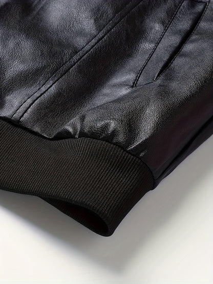 Kessoro men's slim-fit zip-up bomber jacket in black - product view 9