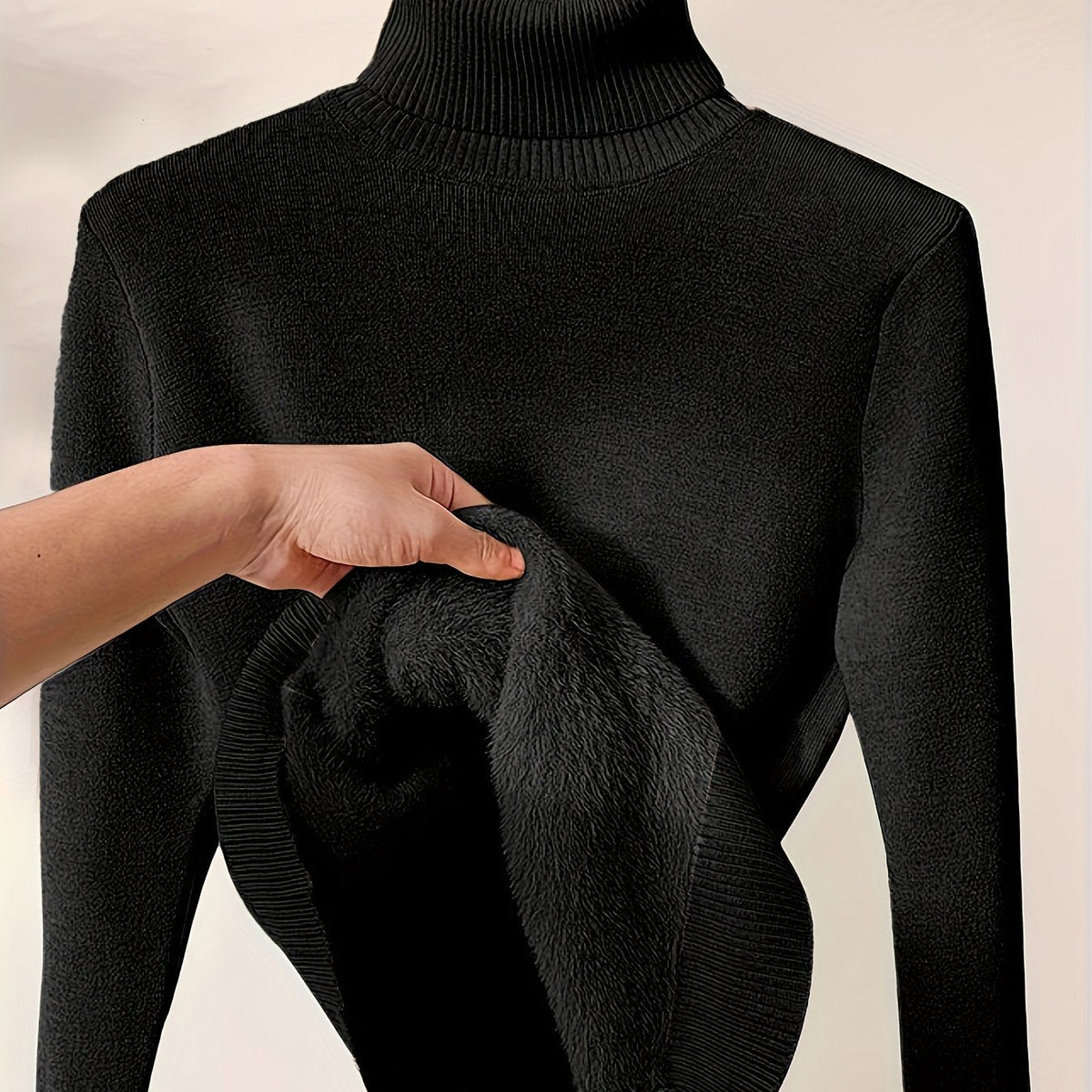 Kessoro women's fleece-lined high-neck sweater in one of six colourways, view 10 of 32