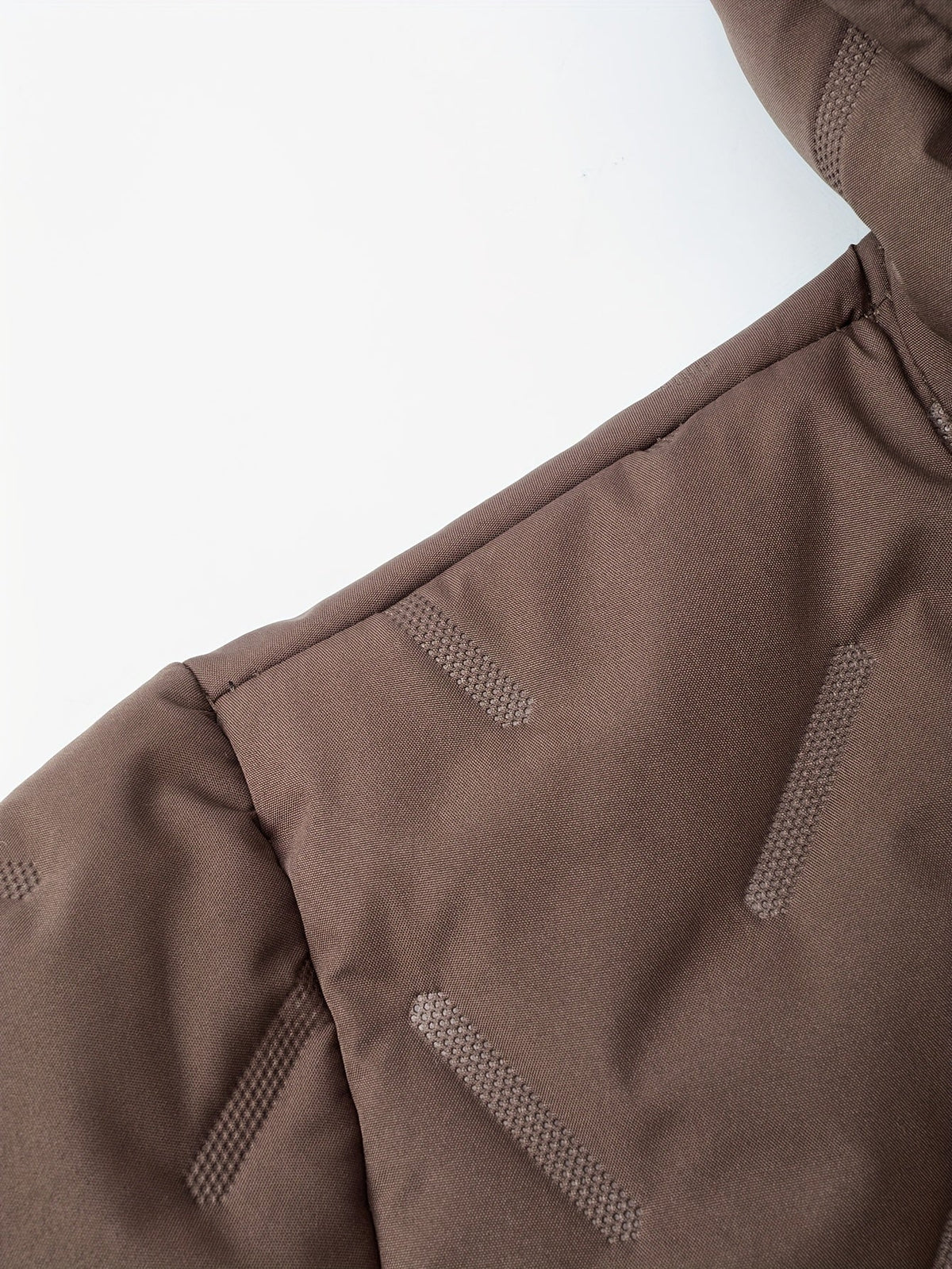 Kessoro men's hooded plush-lined winter jacket in yellowish brown - product view 5