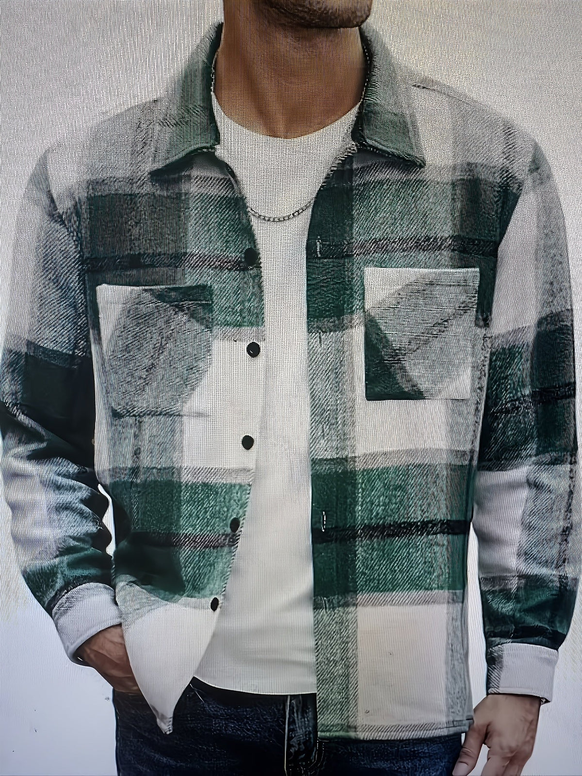 Kessoro men's rugged heavyweight check overshirt in warm autumnal check colourways