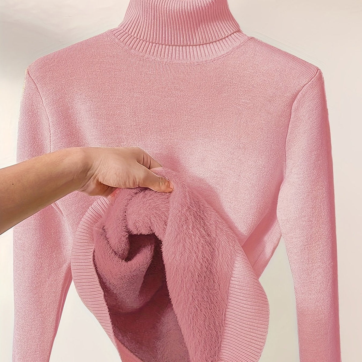 Kessoro women's fleece-lined high-neck sweater in one of six colourways, view 29 of 32
