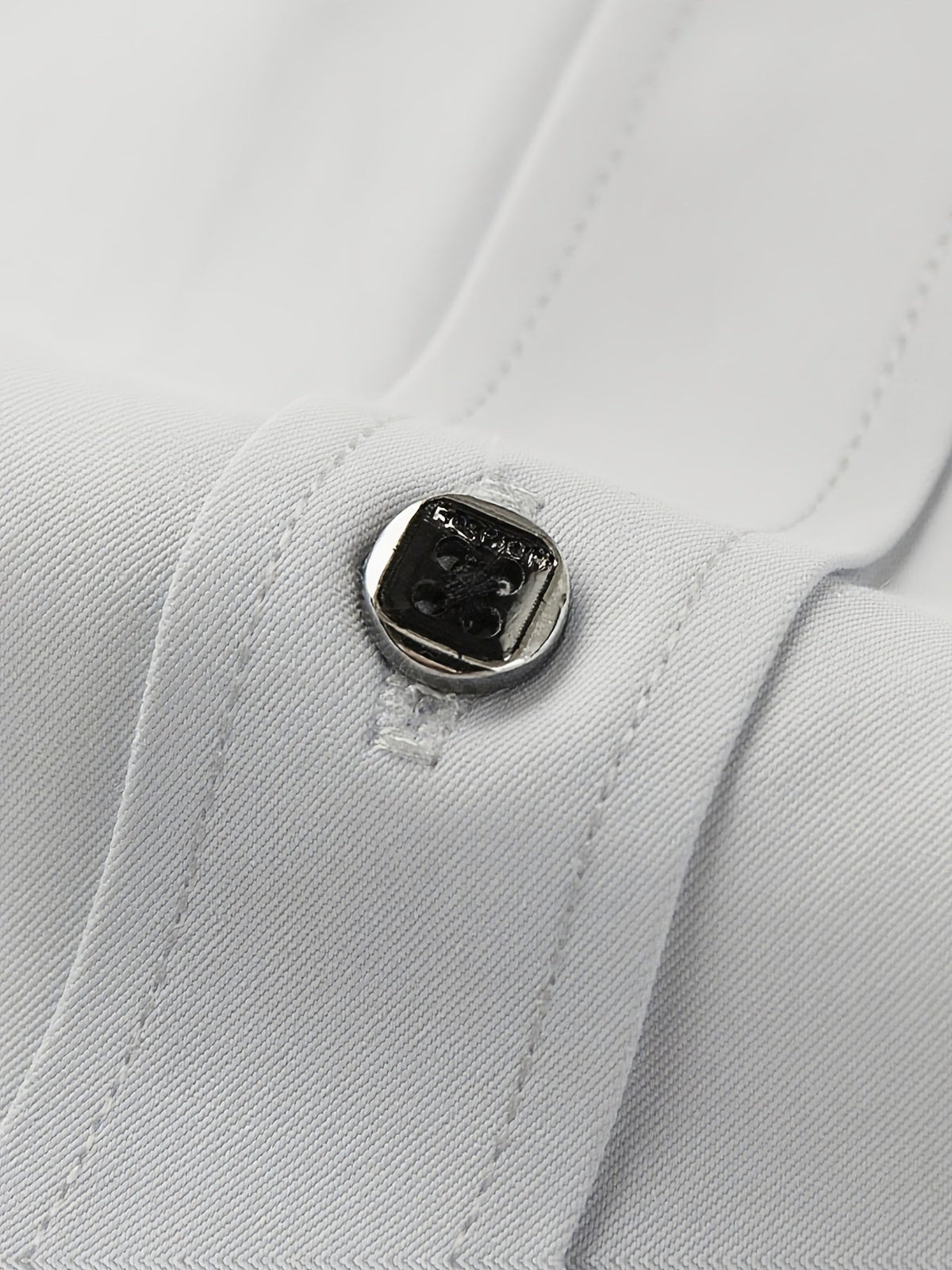 Kessoro Men's Refined Slim-Fit Dress Shirt in white, sky blue, black, dark green and light grey - men's apparel, view 29 of 32