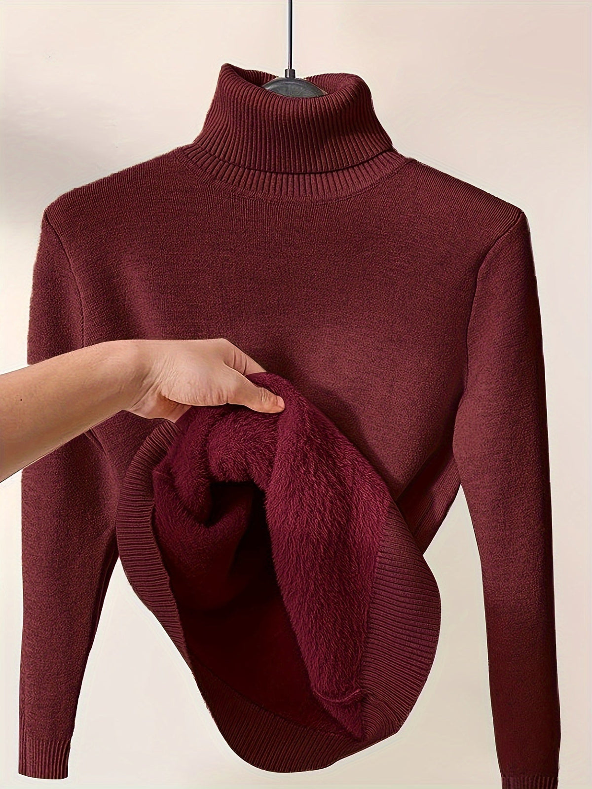 Kessoro women's fleece-lined high-neck sweater in one of six colourways, view 26 of 32