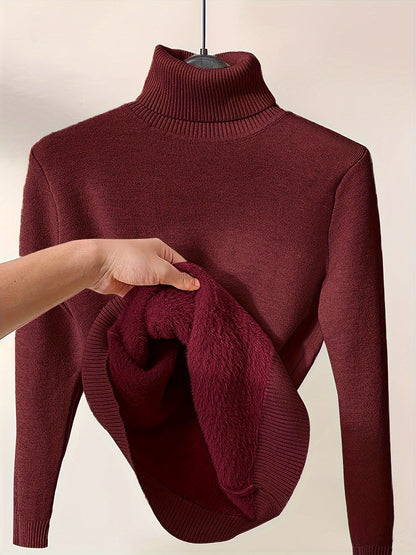 Kessoro women's fleece-lined high-neck sweater in one of six colourways, view 26 of 32