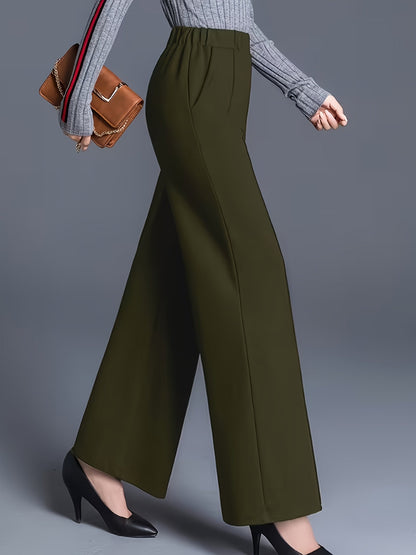 Kessoro women's high-waisted wide-leg pants in one of twelve colourways, view 16 of 20