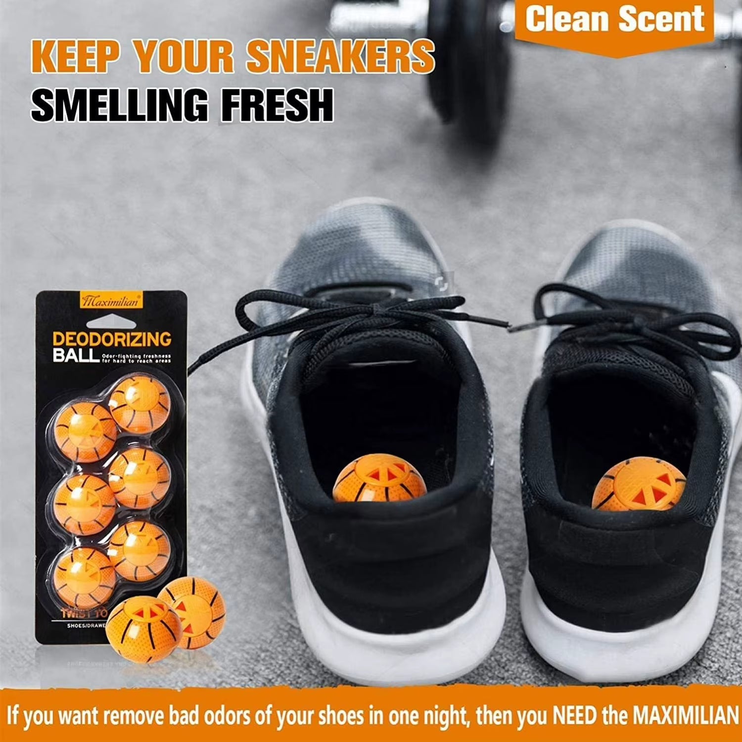 Factory Wholesale 6 in 1 Odor Eliminator Sneaker Deodorizing Balls Freshener Deodorant Ball Shoes Deodorizers