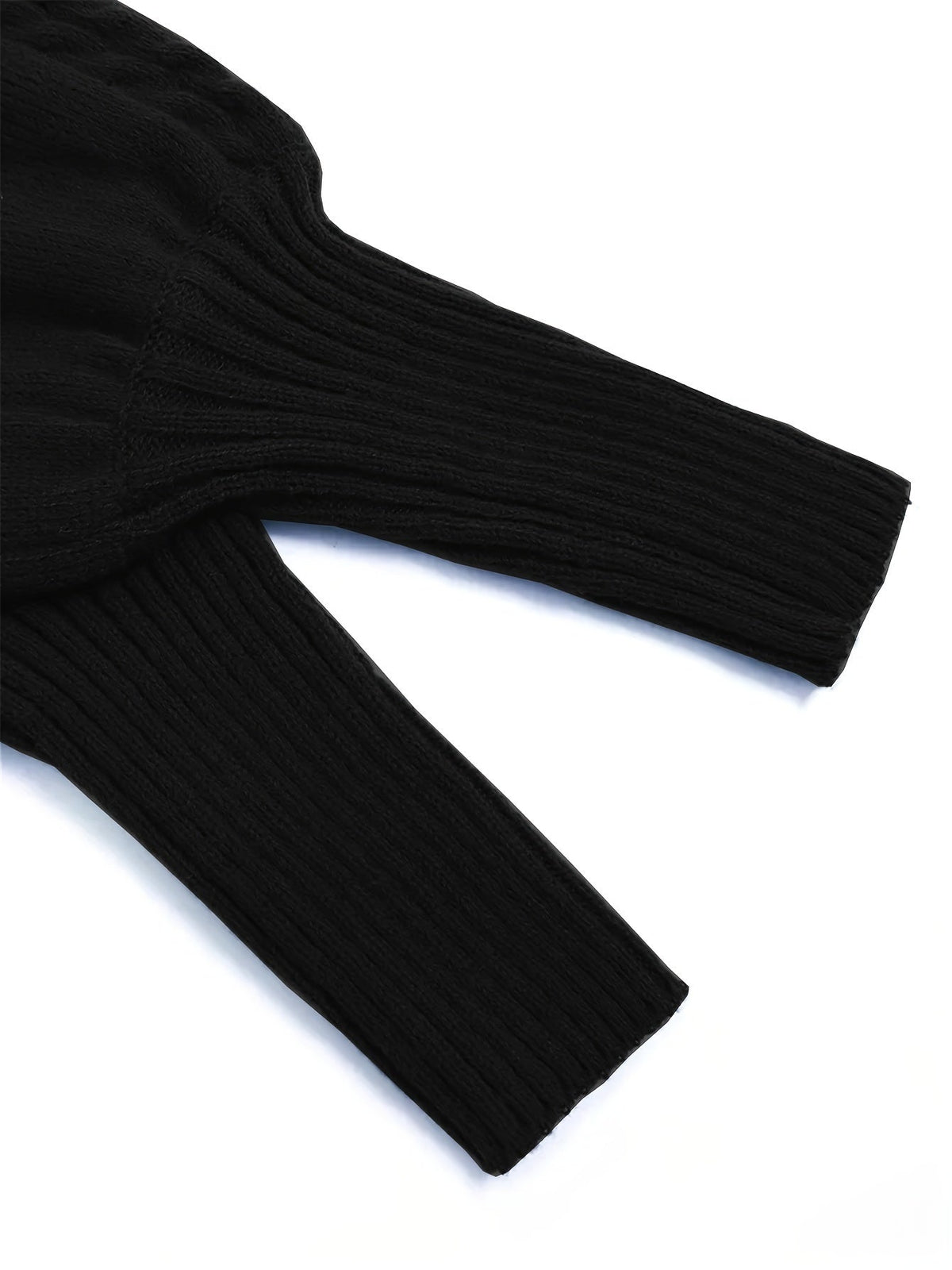 Kessoro women's textured cable-knit half-collar sweater in navy, black, dark grey, khaki and green