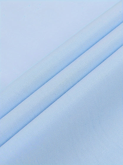 Kessoro Men's Refined Slim-Fit Dress Shirt in white, sky blue, black, dark green and light grey - men's apparel, view 11 of 32