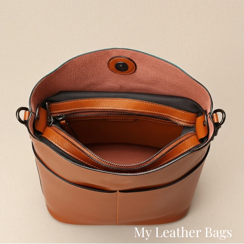 Kessoro women's casual lightweight signature shoulder bag in brown and black