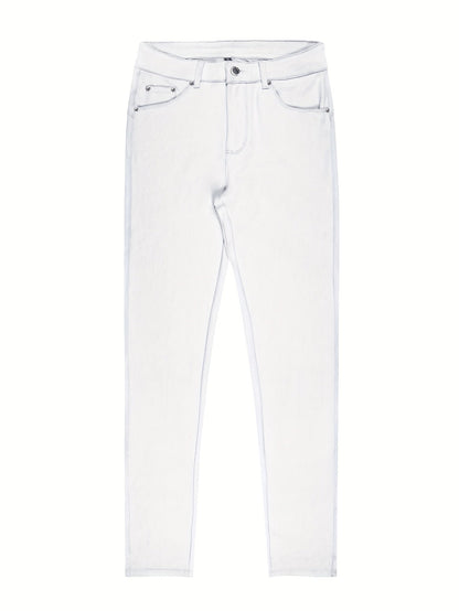 Kessoro women's high-waisted stretch skinny jeans shown in a range of denim and solid colourways