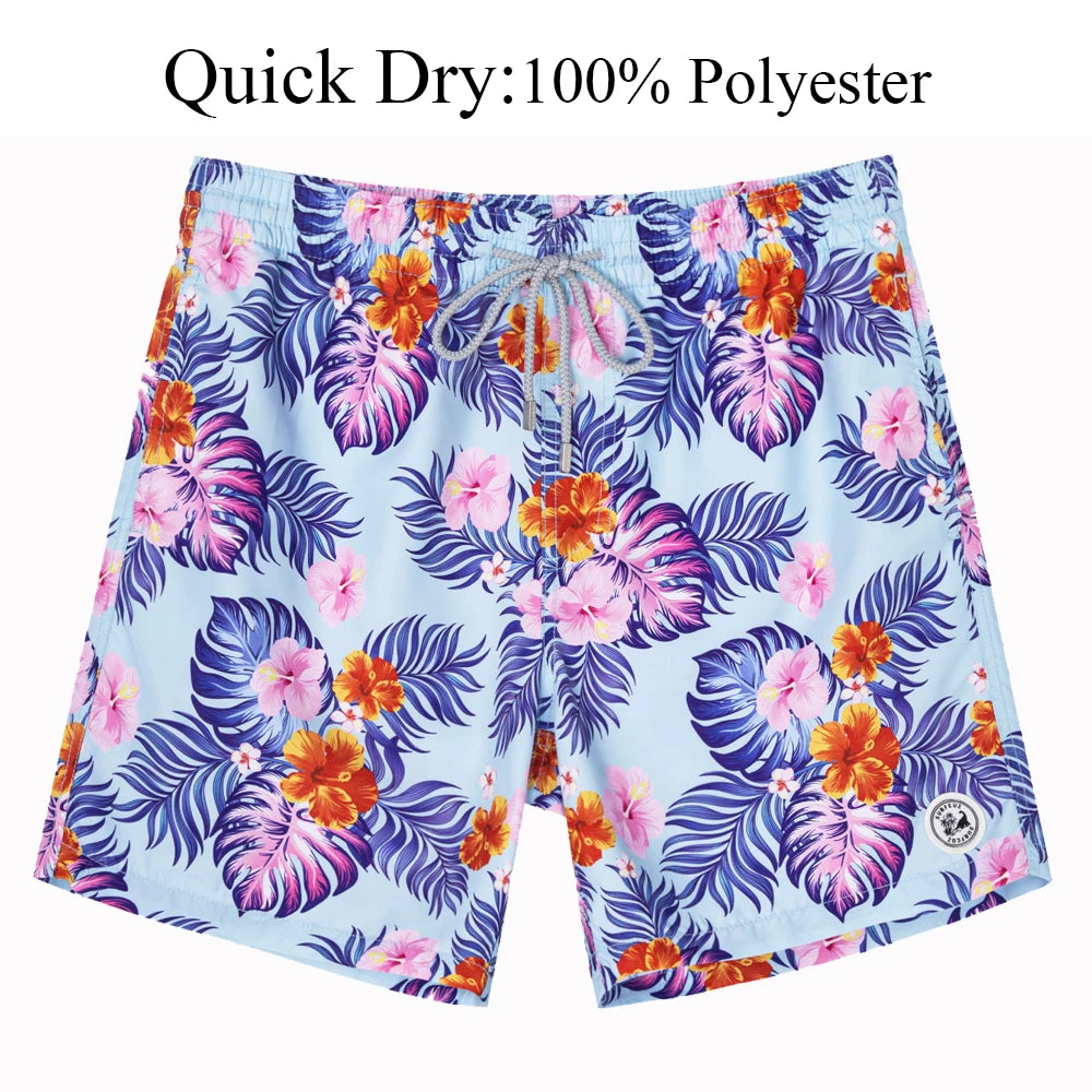 Men's quick-dry 4-way stretch swim trunks, colour range overview
