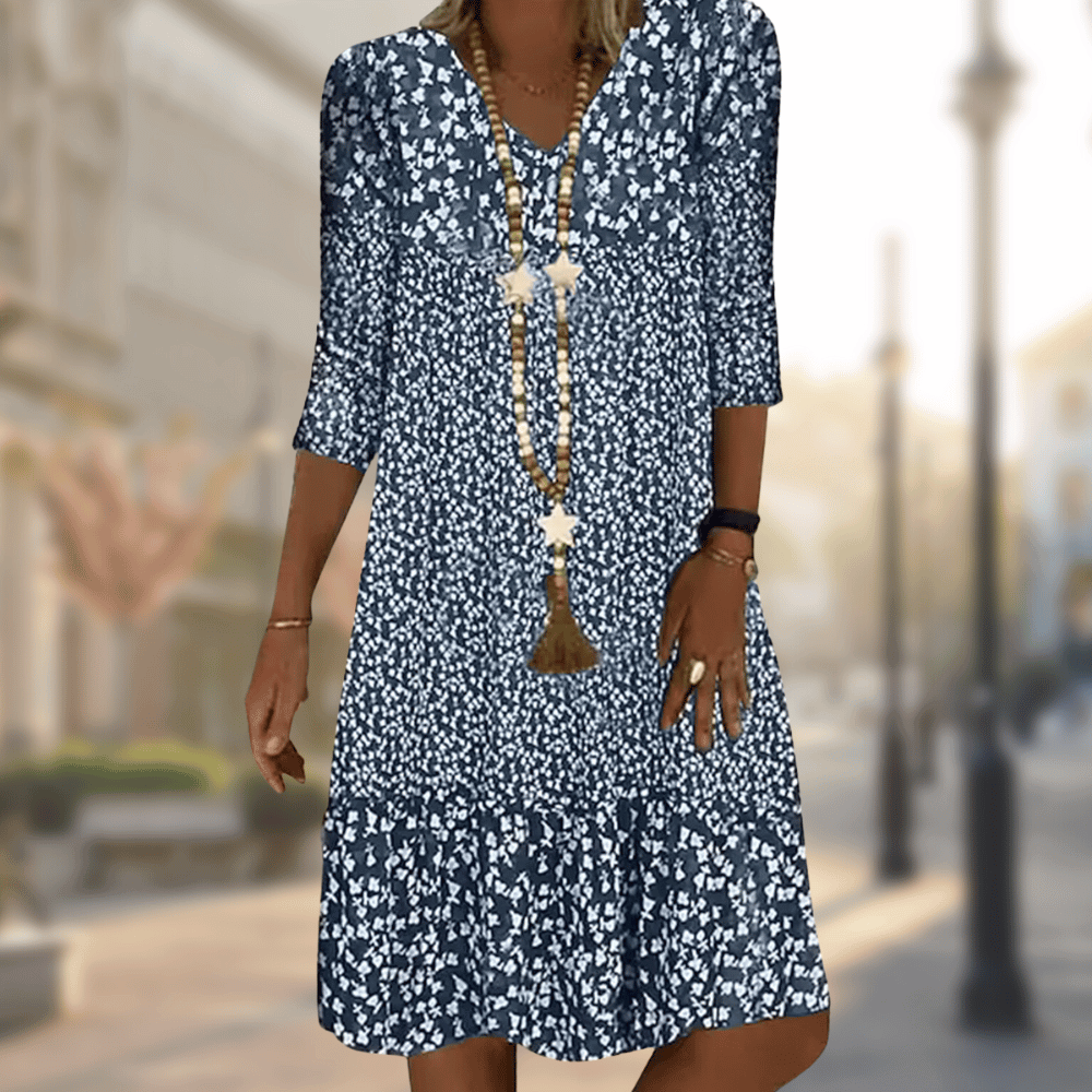 Kessoro women's modern tailored comfort dress in blue, red, brown and green colorways - women's dresses