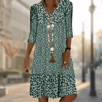 Kessoro women's modern tailored comfort dress in blue, red, brown and green colorways - women's dresses