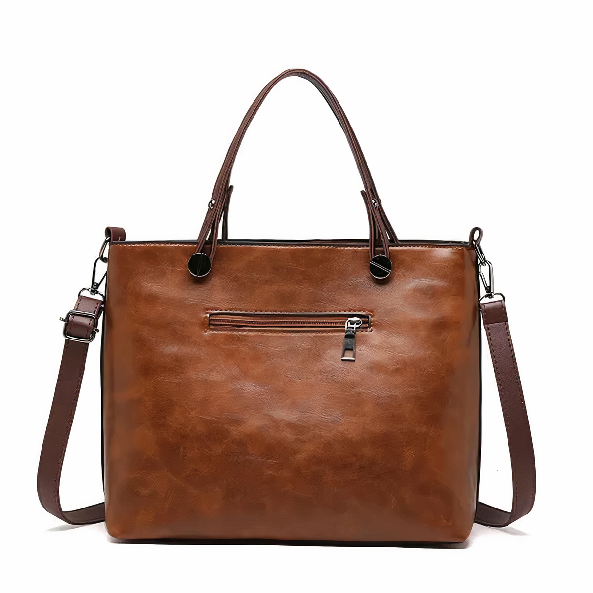 Kessoro women's classic exterior pocket satchel handbag in brown, black and gray