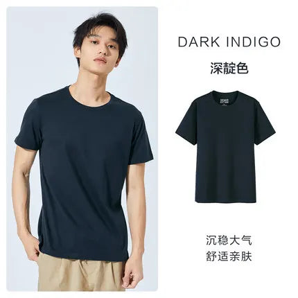 Men's everyday short-sleeve cotton T-shirt, colour range overview